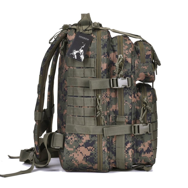 REEBOW GEAR Military Tactical Backpack for Men Large 34L Army 3 Day Assault Pack Molle Bag Backpacks (34L, Woodland Camouflage) - Image 5